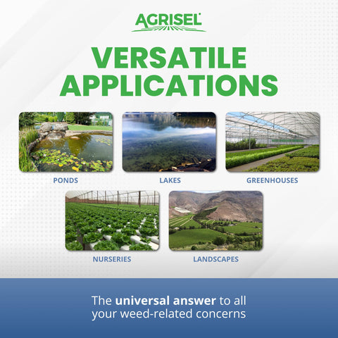 Pond-edge application for aquatic weed control with Agrisel Diquat