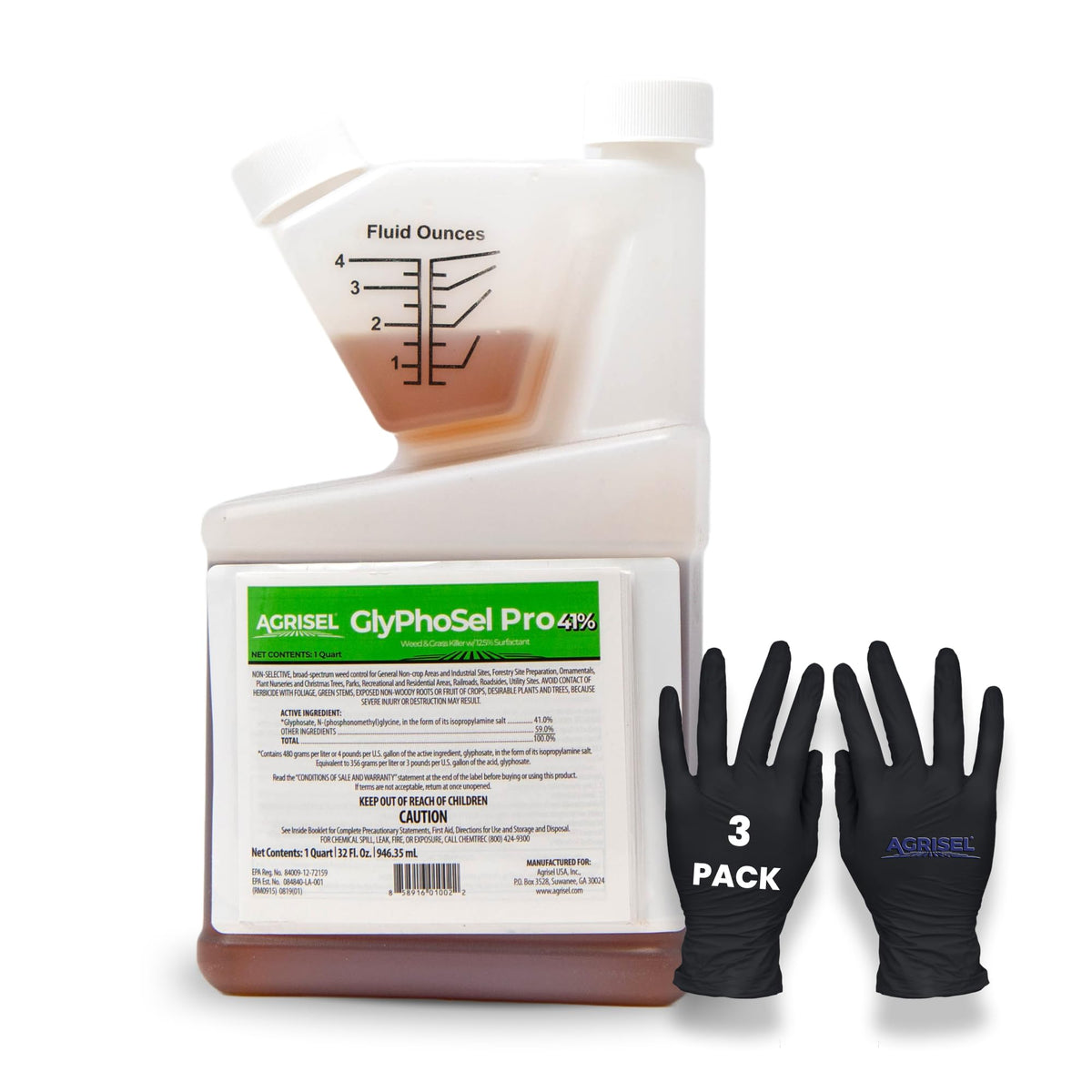 GlyPhoSel Pro bottle ready for easy weed control in a garden