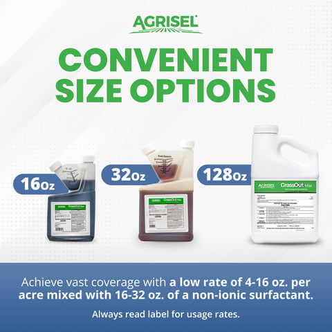 EPA-approved GrassOut Max suitable for home gardens and landscapes.