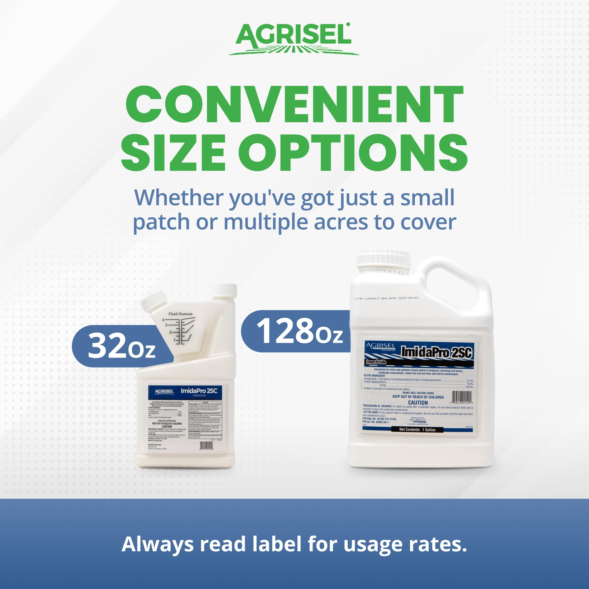 32-ounce Agrisel ImidaPro 2SC bottle set for lawn care