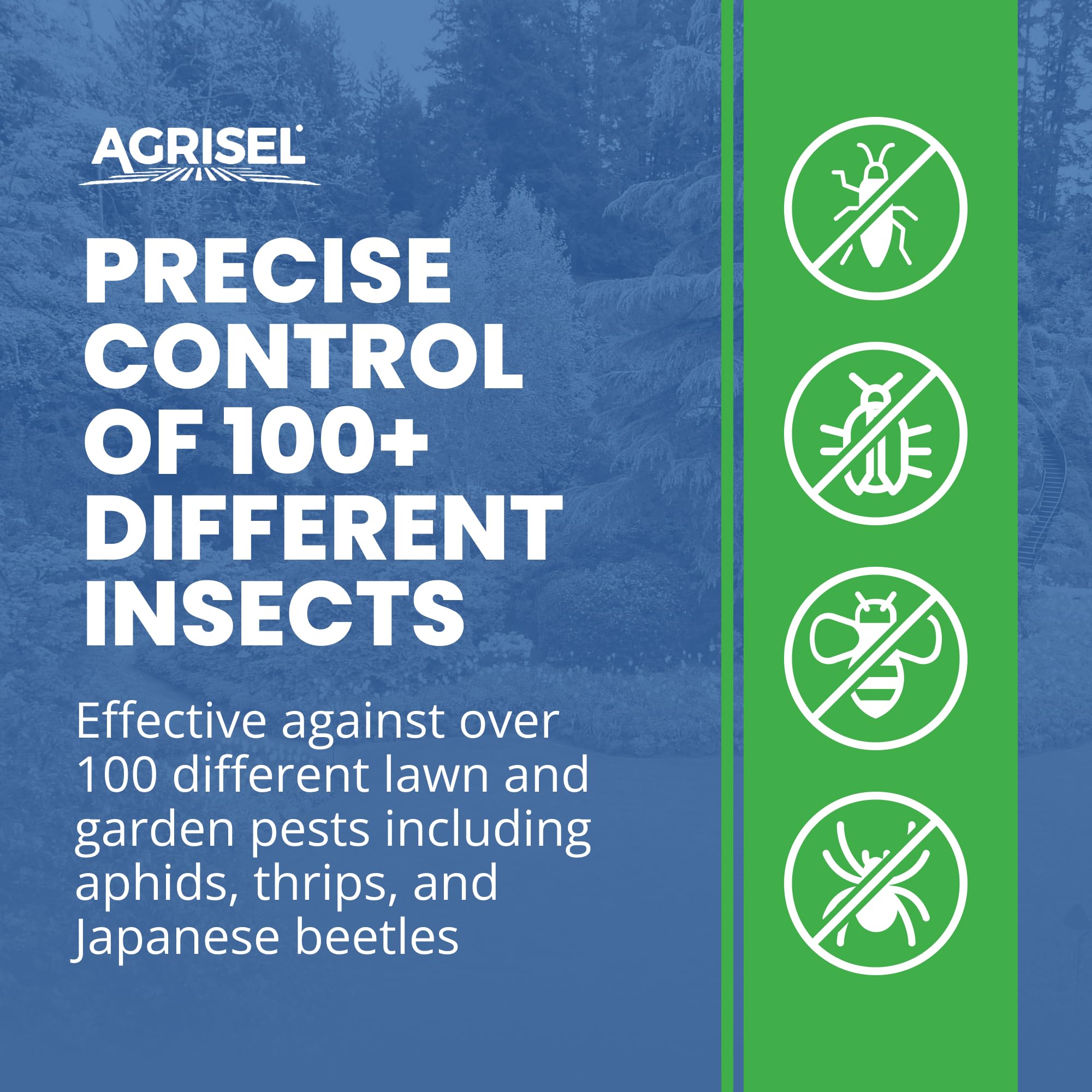 Close-up of Agrisel ImidaPro 2SC bottle label with usage directions for outdoor use