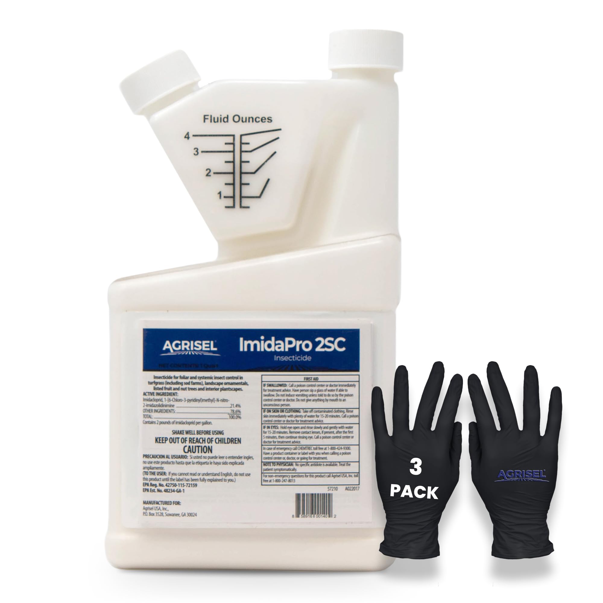 Agrisel ImidaPro 2SC bottle being poured for broad-spectrum lawn pest control