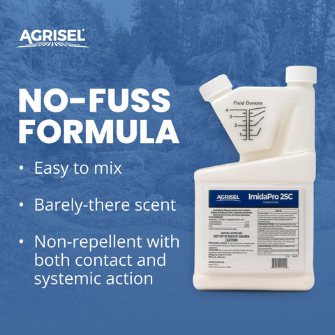 Tip and pour application demonstrated with Agrisel ImidaPro 2SC bottle