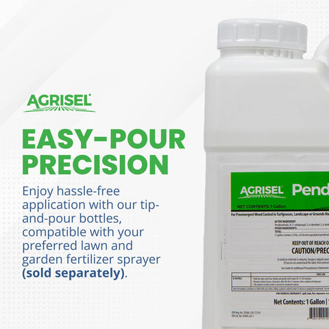 Agrisel Pendi Hydrocap 128-ounce bottle with clear dosing label.