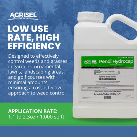 Agrisel Pendi Hydrocap applied to a lush lawn in daylight.