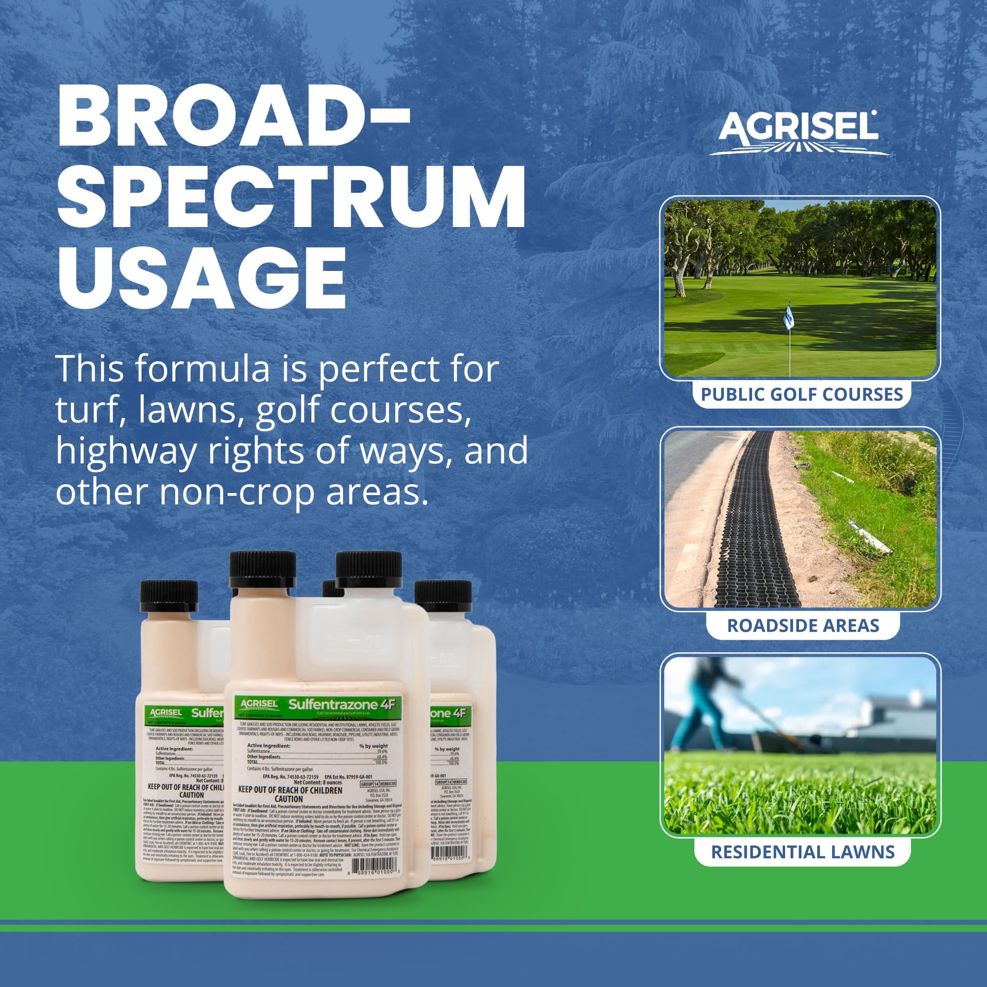 Agrisel Sulfentrazone 4F label view guides safe use.