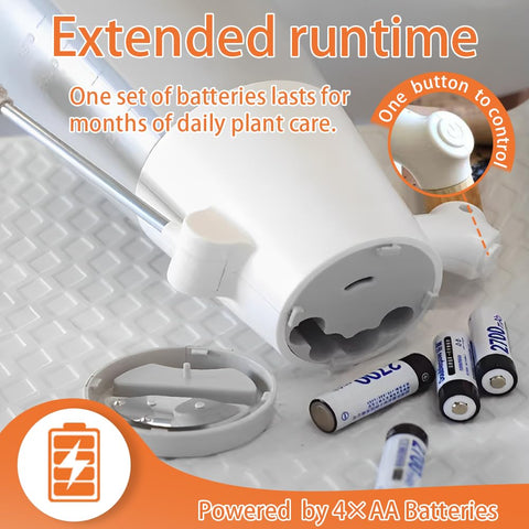 Agrizone battery-operated sprayer ready for instant use with AA batteries.
