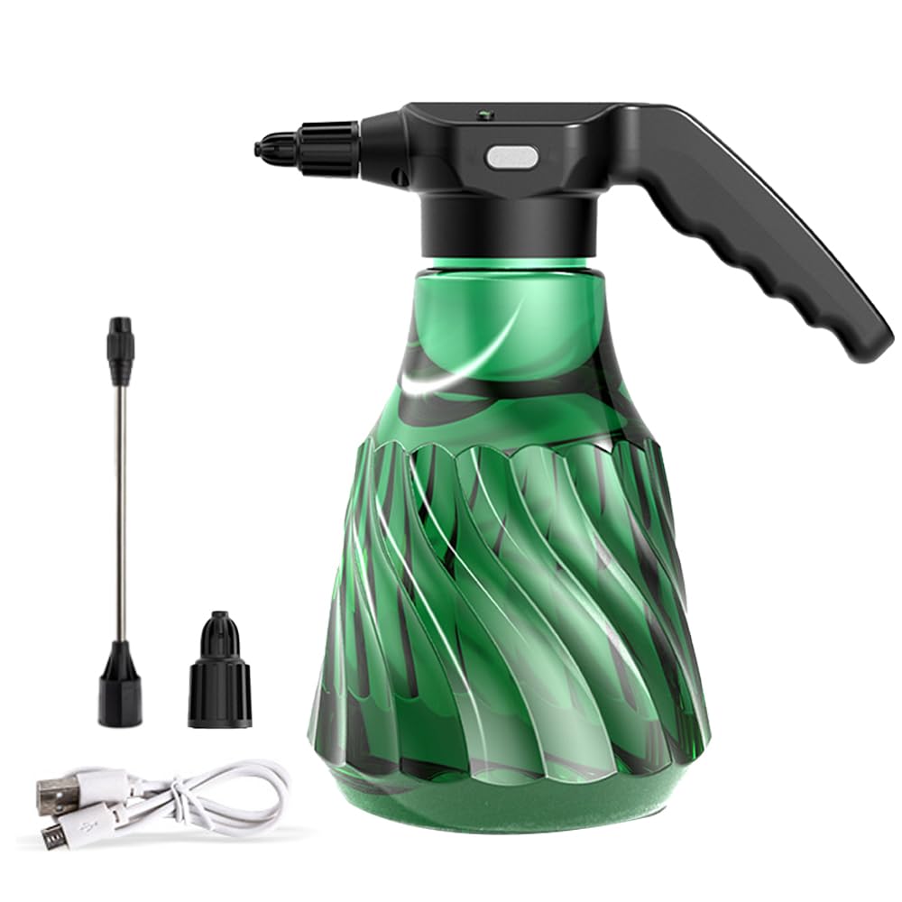 Agrizone electric plant mister with battery power and adjustable nozzle for efficient plant care.