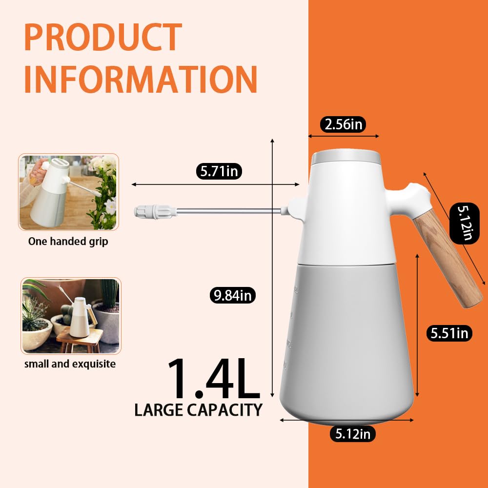 Agrizone long-reach pivot spout lets you water deep into pots.