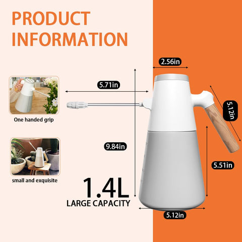 Agrizone long-reach pivot spout lets you water deep into pots.