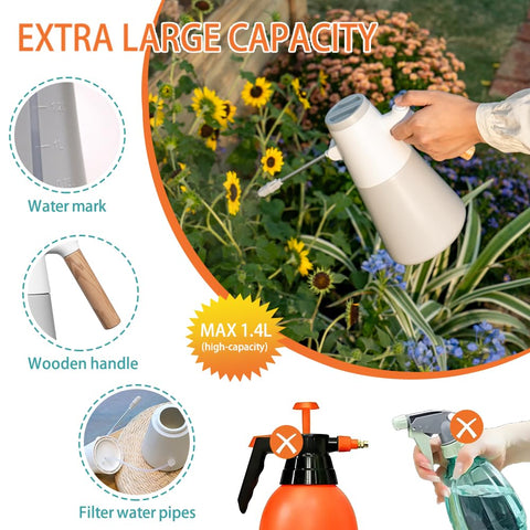 Agrizone minimalist white design with wood-grain handle for stylish garden tools.