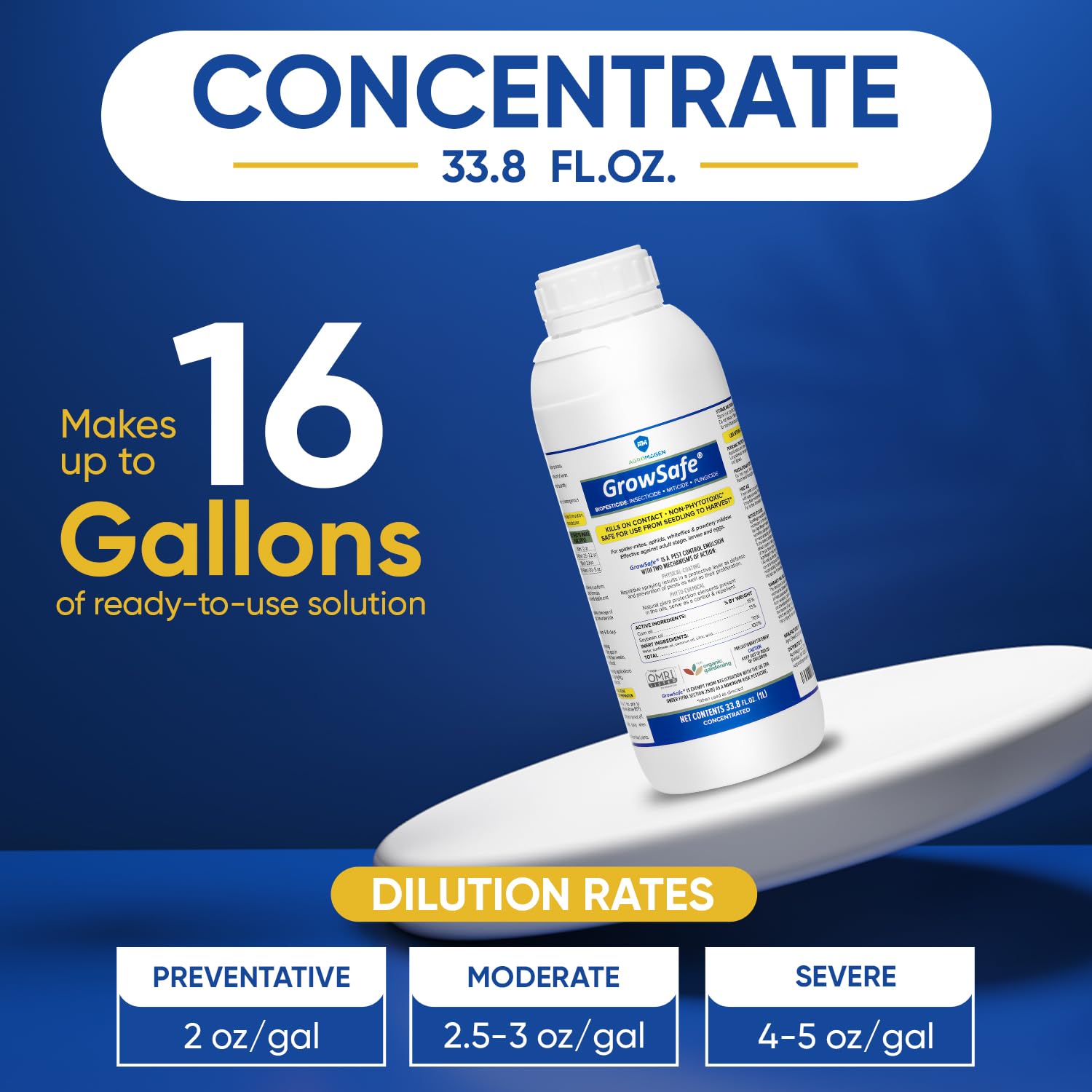 AgroMagen GrowSafe sprayer action across garden leaves without burn.