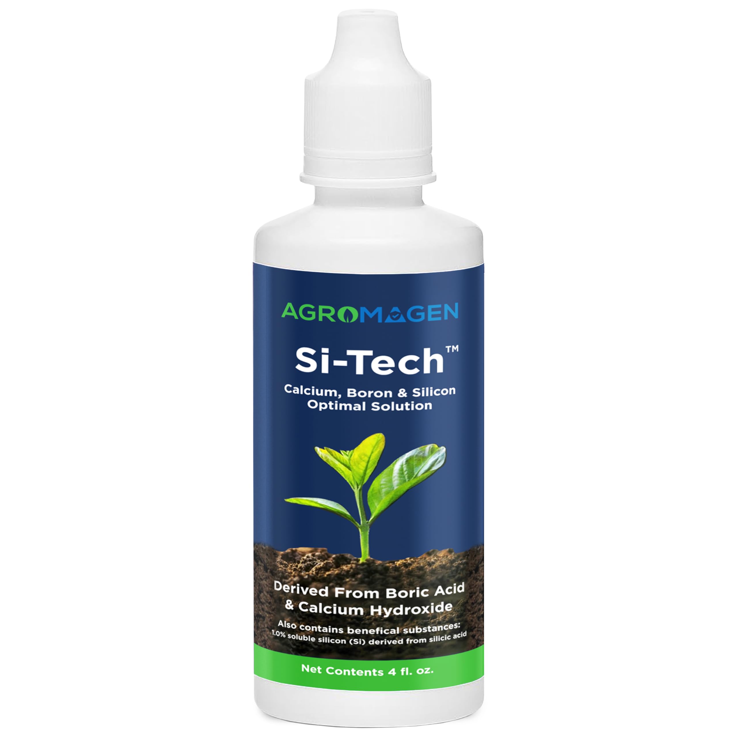 AgroMagen Si-Tech Silica bottle label with clear branding and ready-to-use packaging for growers.