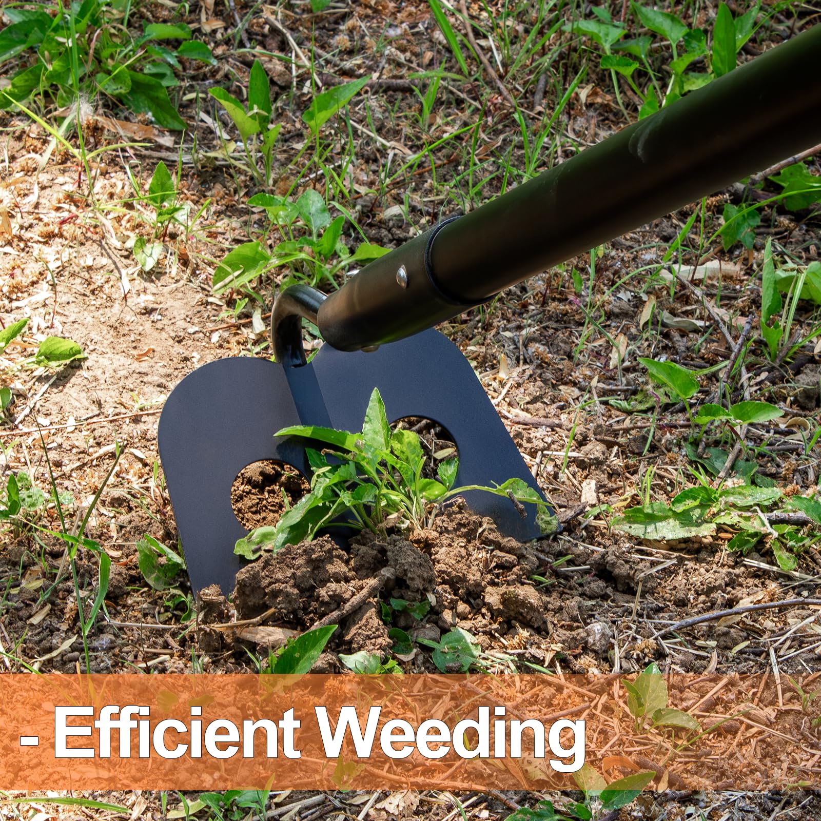 AgroPro garden hoe enables easy weeding action with smooth operation.