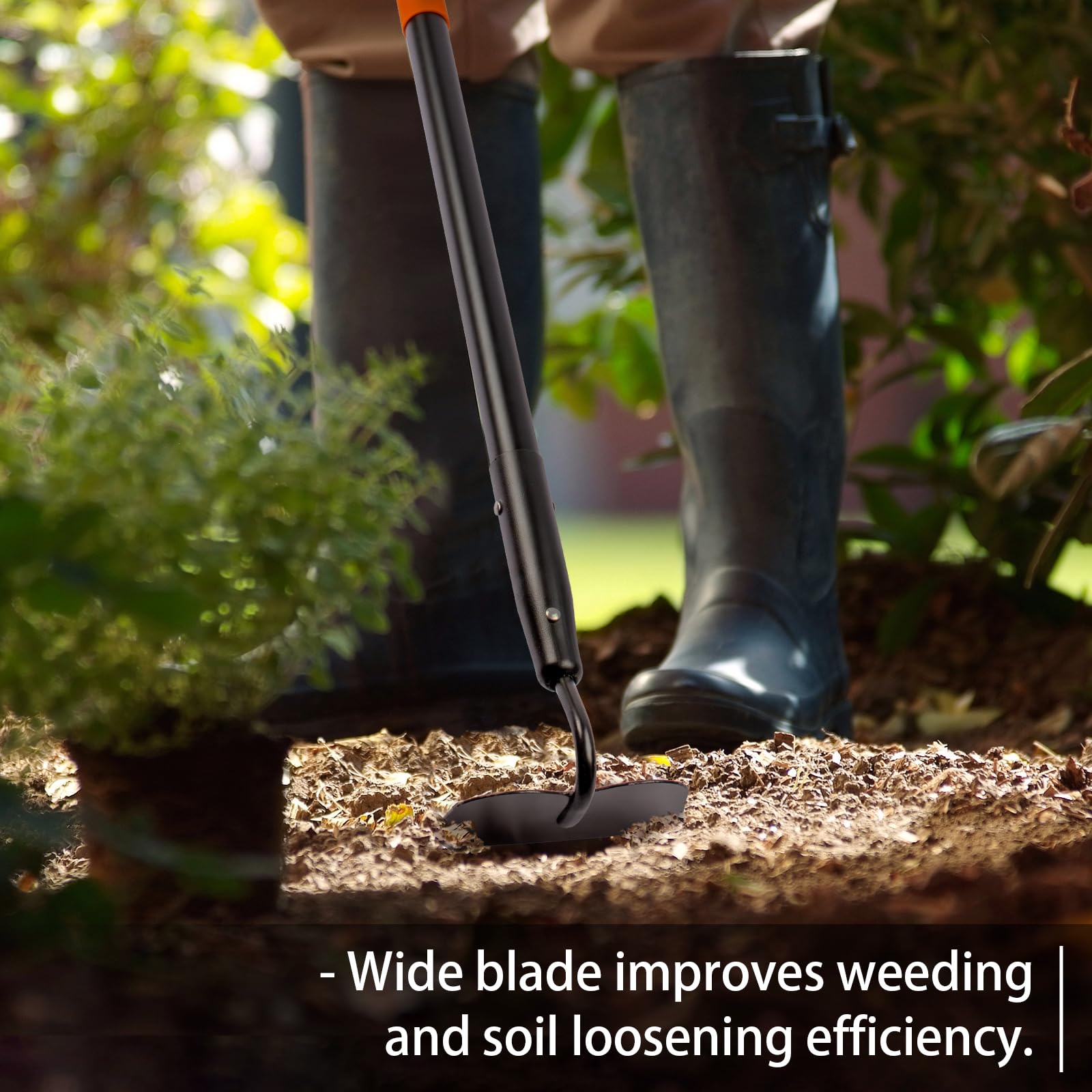 AgroPro hoe 2 rivets assembly shows reinforced construction for lasting reliability.