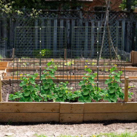 AGTEK foldable trellis shown collapsed for easy storage