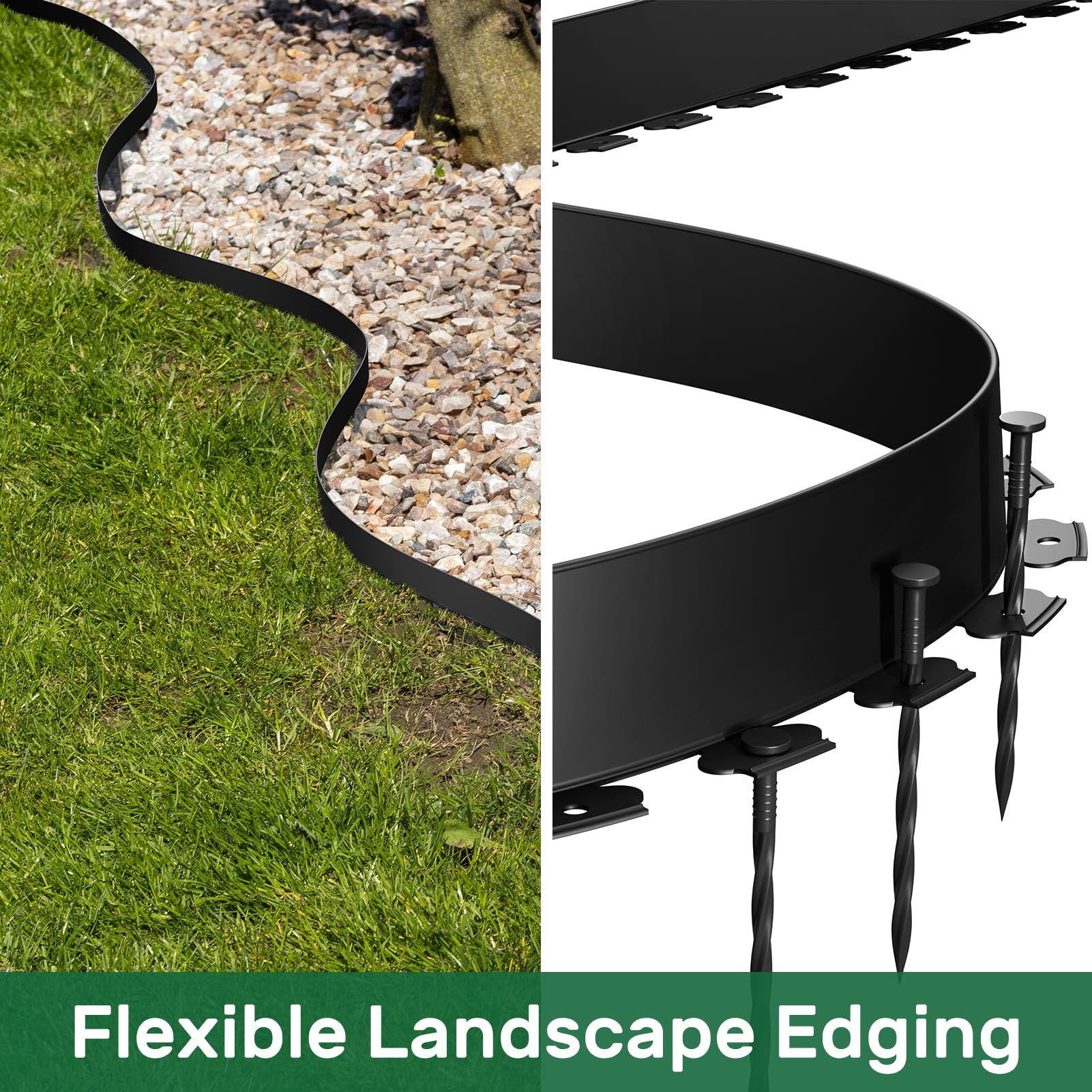 AGTEK flexible curved border ideal for garden curves.