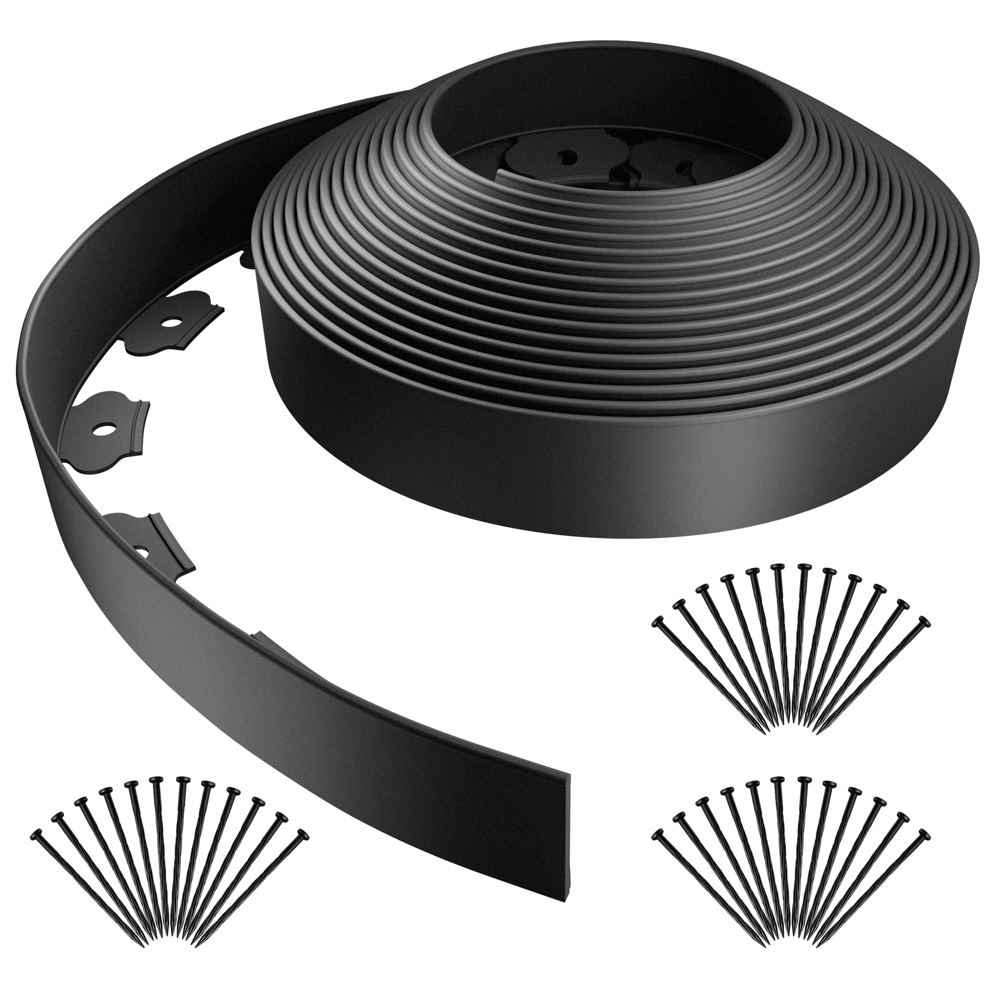AGTEK garden edging 40ft roll creates clean borders for flower beds and lawns