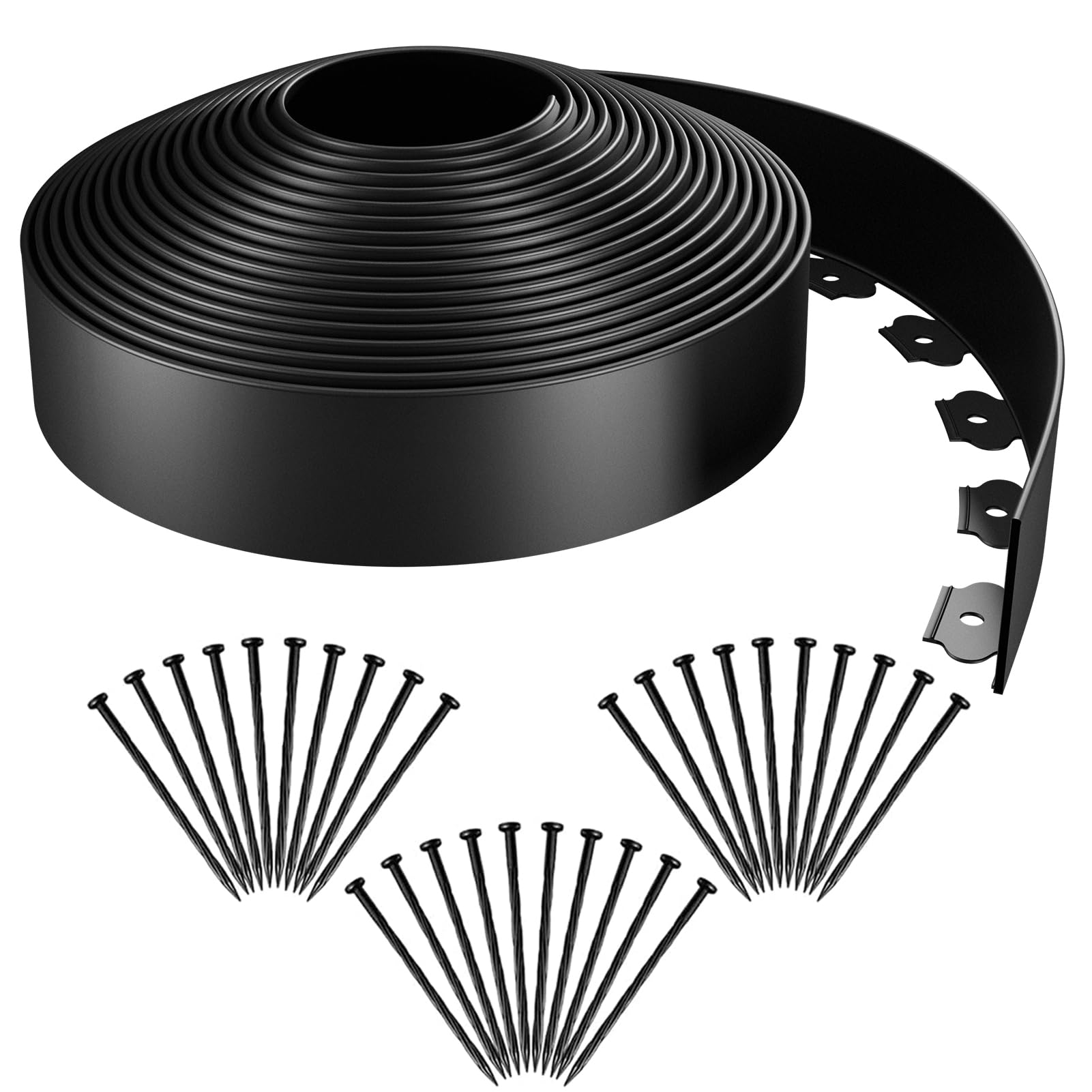 AGTEK garden edging kit defines a tidy 49-ft border for lawns.