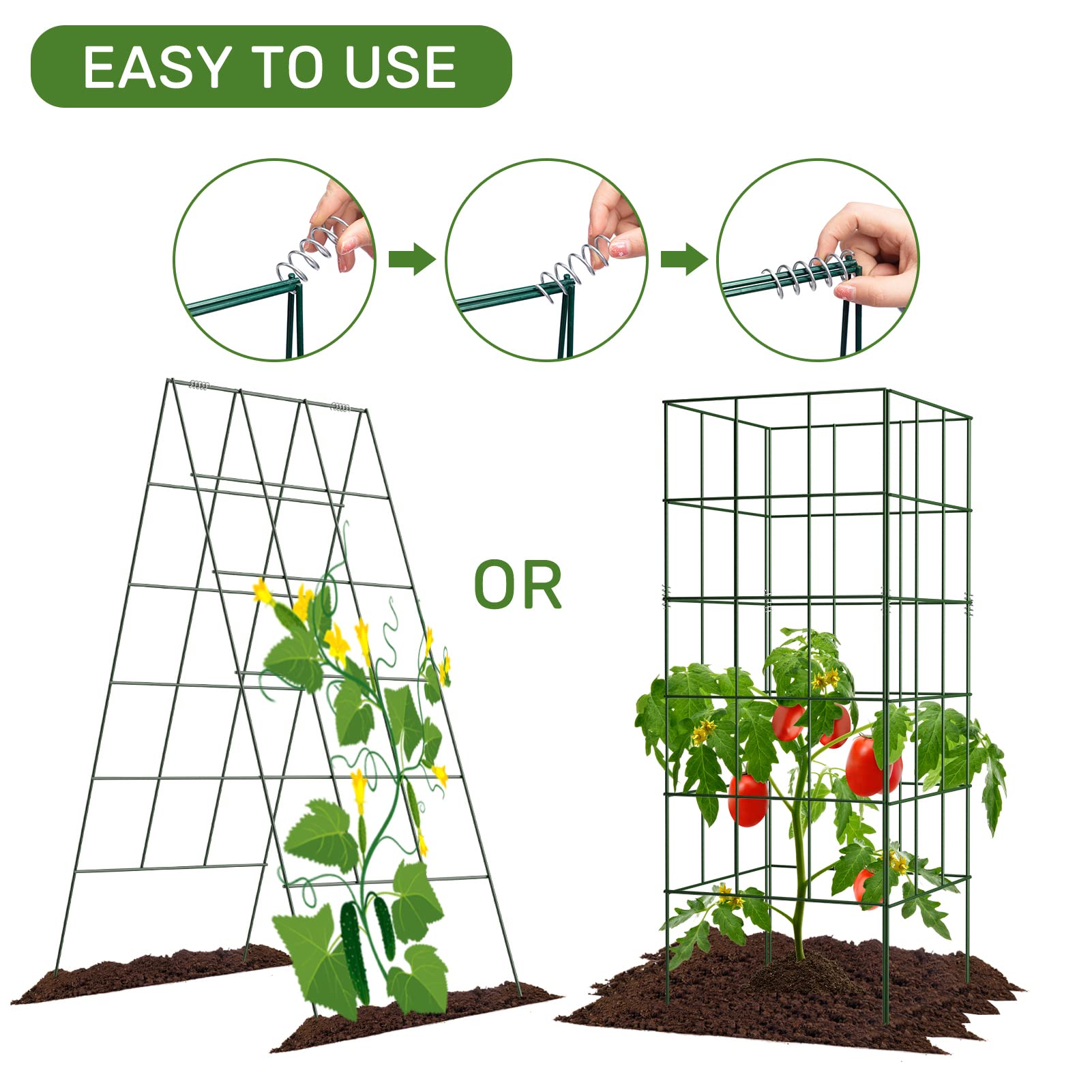 AGTEK included zip ties secure vines and prevent sagging on the trellis