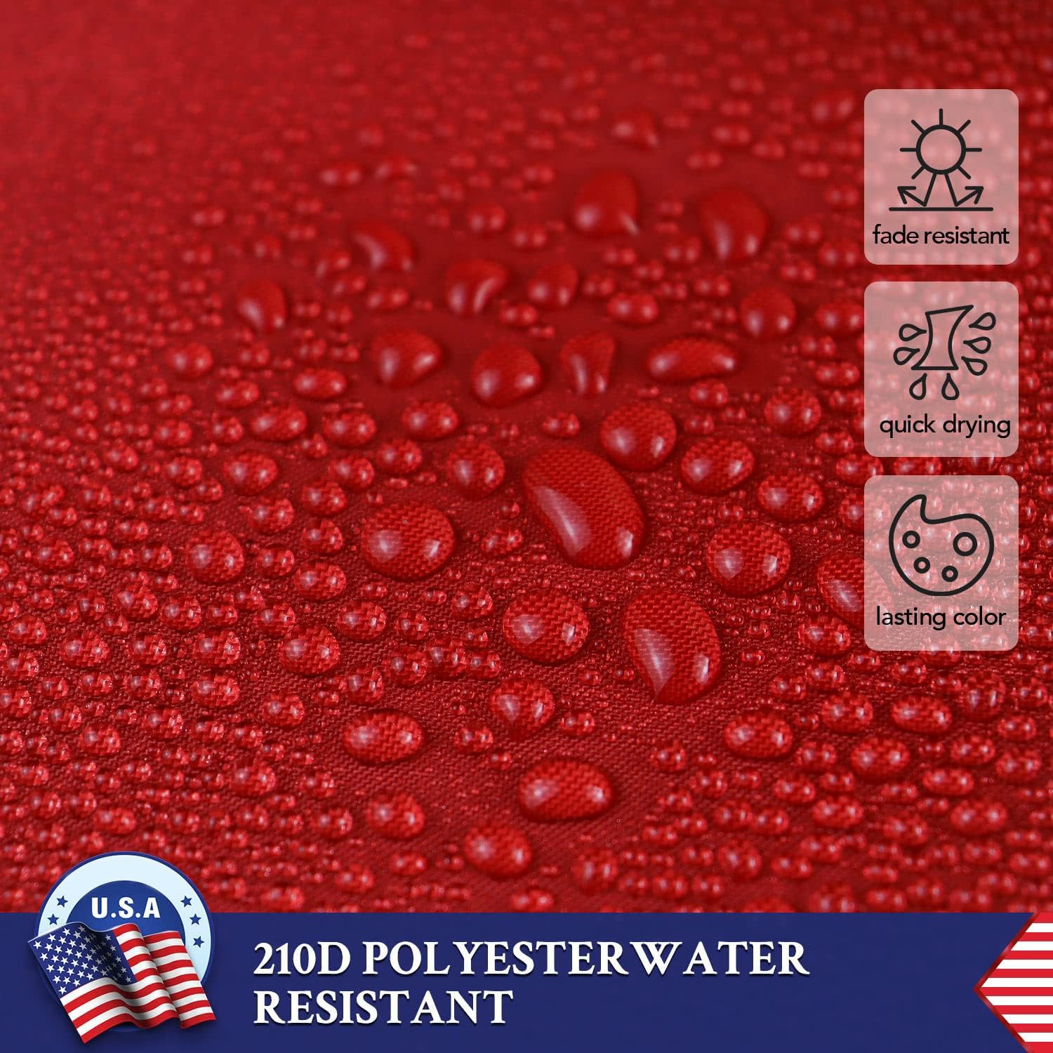 Brass grommets provide secure mounting for outdoor flags