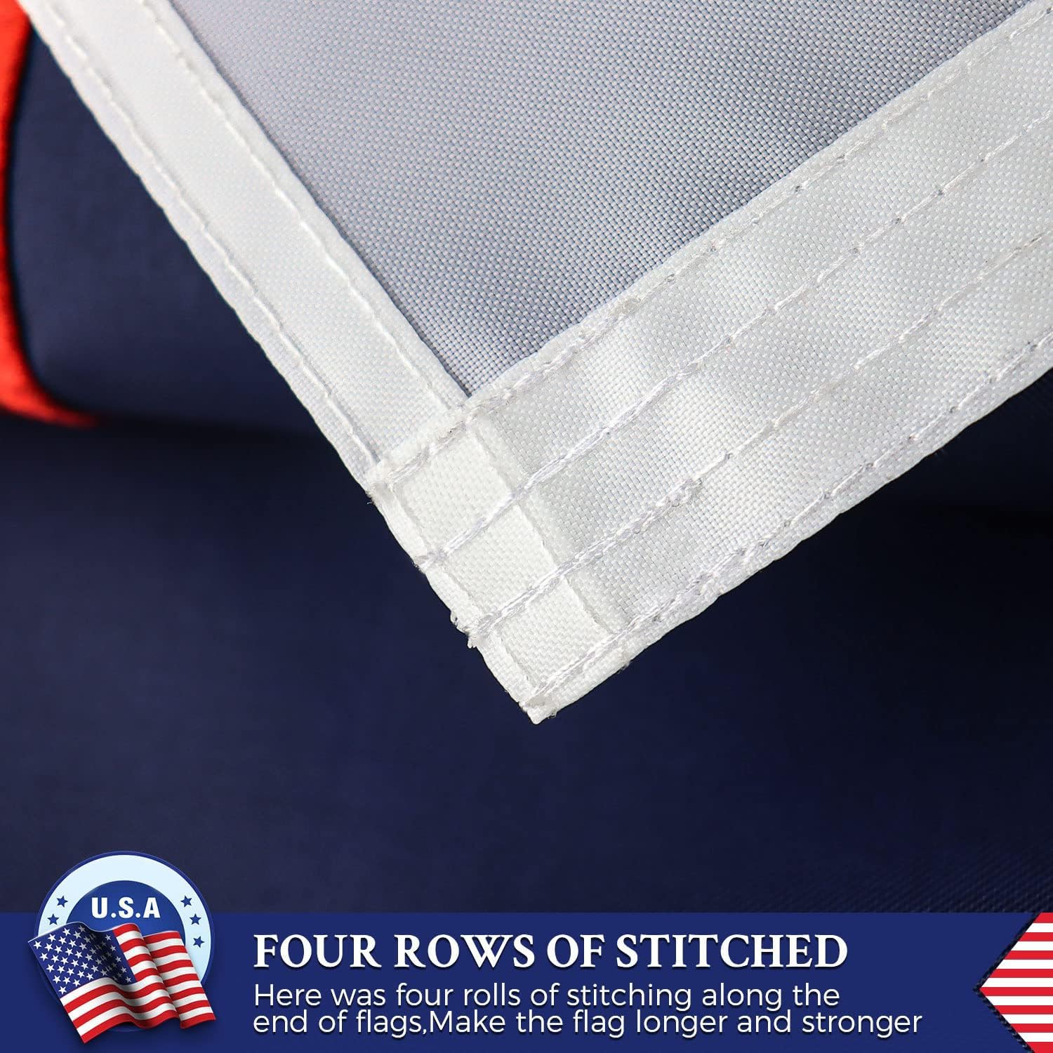 AGUIFLGS embroidered emblem detail for premium look