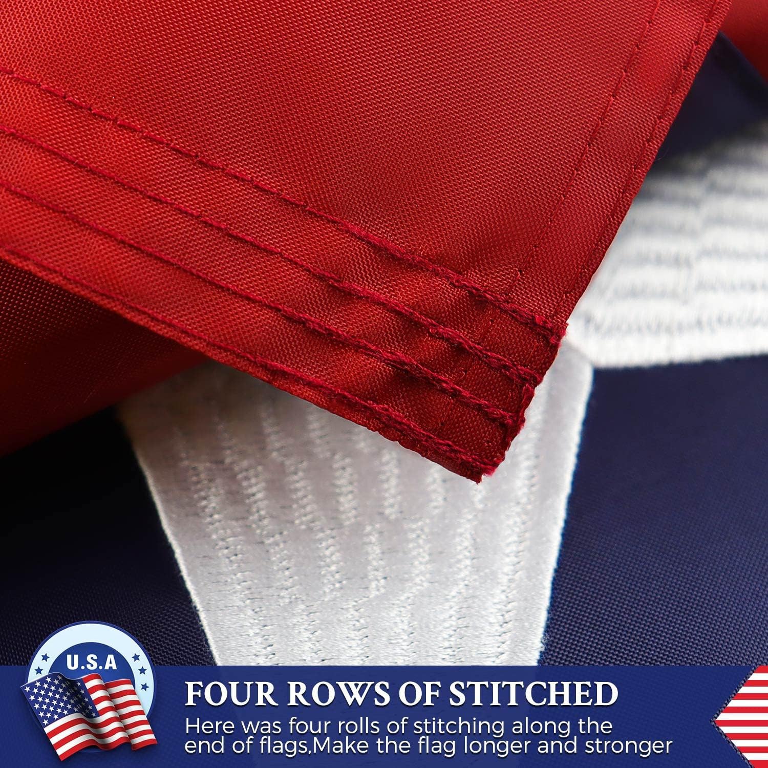 AGUIFLGS embroidered stars offer a fuller, long-lasting appearance