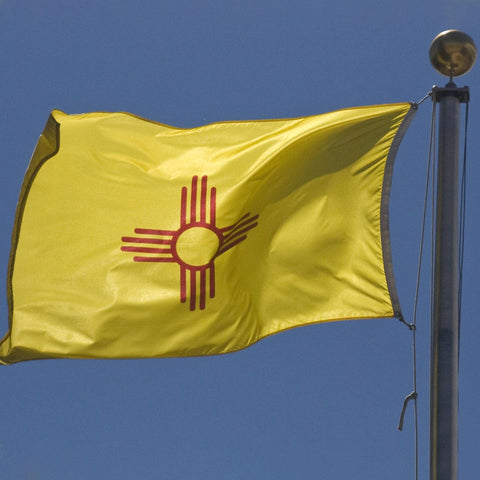 AGUIFLGS four-stitch hem on New Mexico flag for long-lasting strength