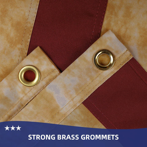 AGUIFLGS flag showing stitched stripes for enhanced strength in all weather.