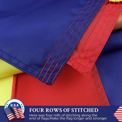 AGUIFLGS embroidered stars flag detail for a fuller, high-quality look