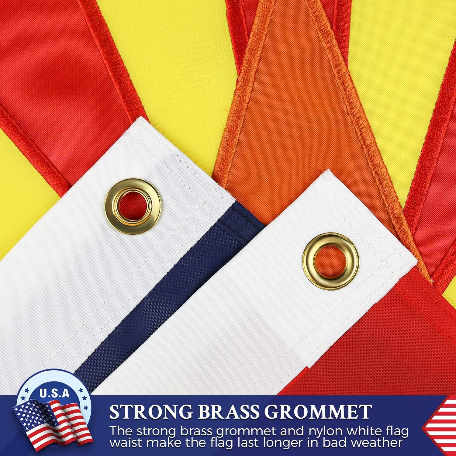 AGUIFLGS heavy-duty 210D nylon flag construction withstands wind and rain