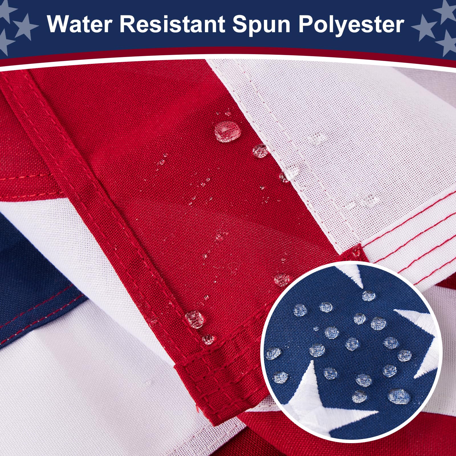 AGUIFLGS flag fluttering in strong wind demonstrates durable construction.