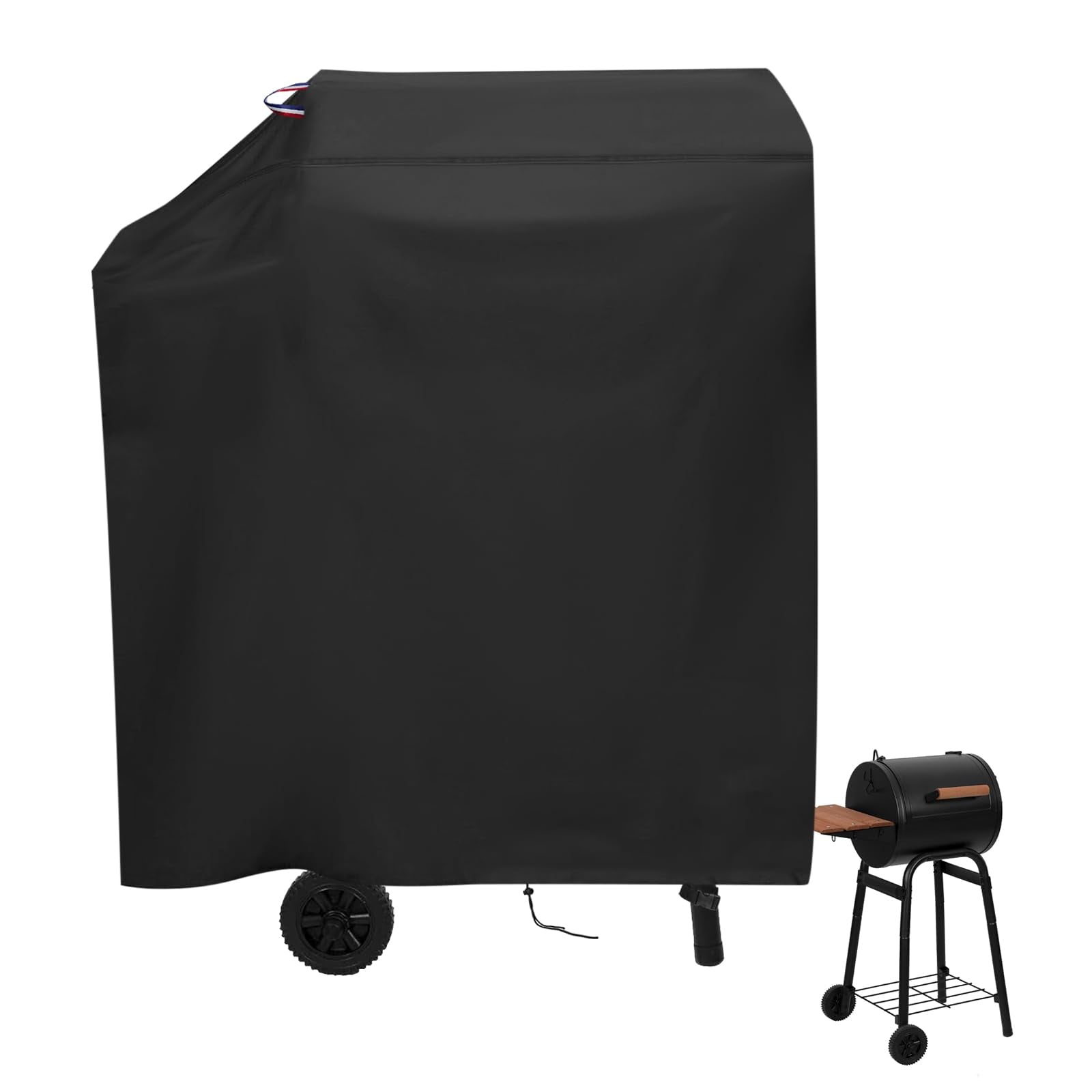 Agustone grill cover on Char-Griller E1515 22x32x41 protects against rain and wind
