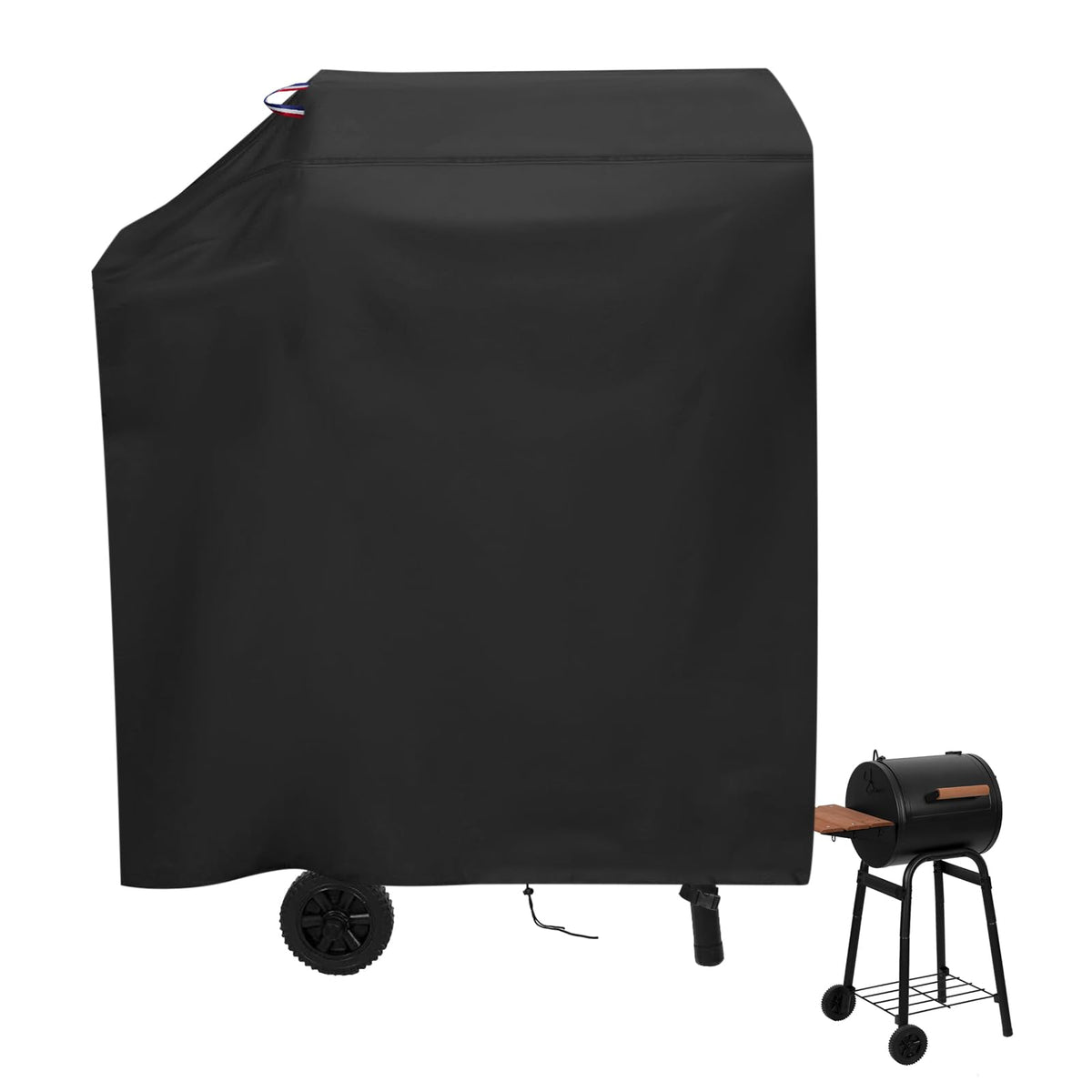 Agustone grill cover on Char-Griller E1515 22x32x41 protects against rain and wind