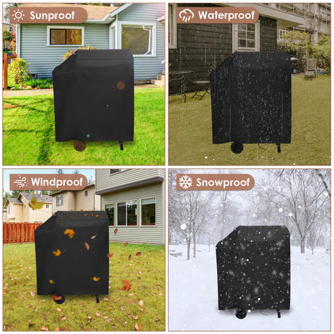 Agustone water-resistant coating helps keep the grill dry after rain