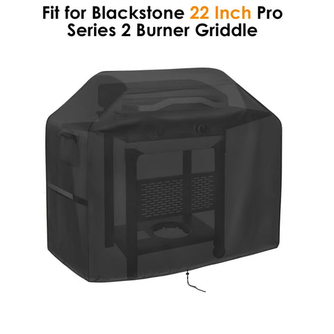 Agustone cover close-up shows water-resistant coating protecting Blackstone Pro from rain