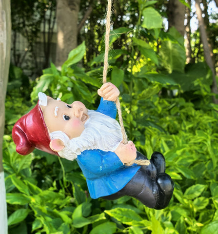 Ahbuohe yard art sculpture creates a playful outdoor focal point.
