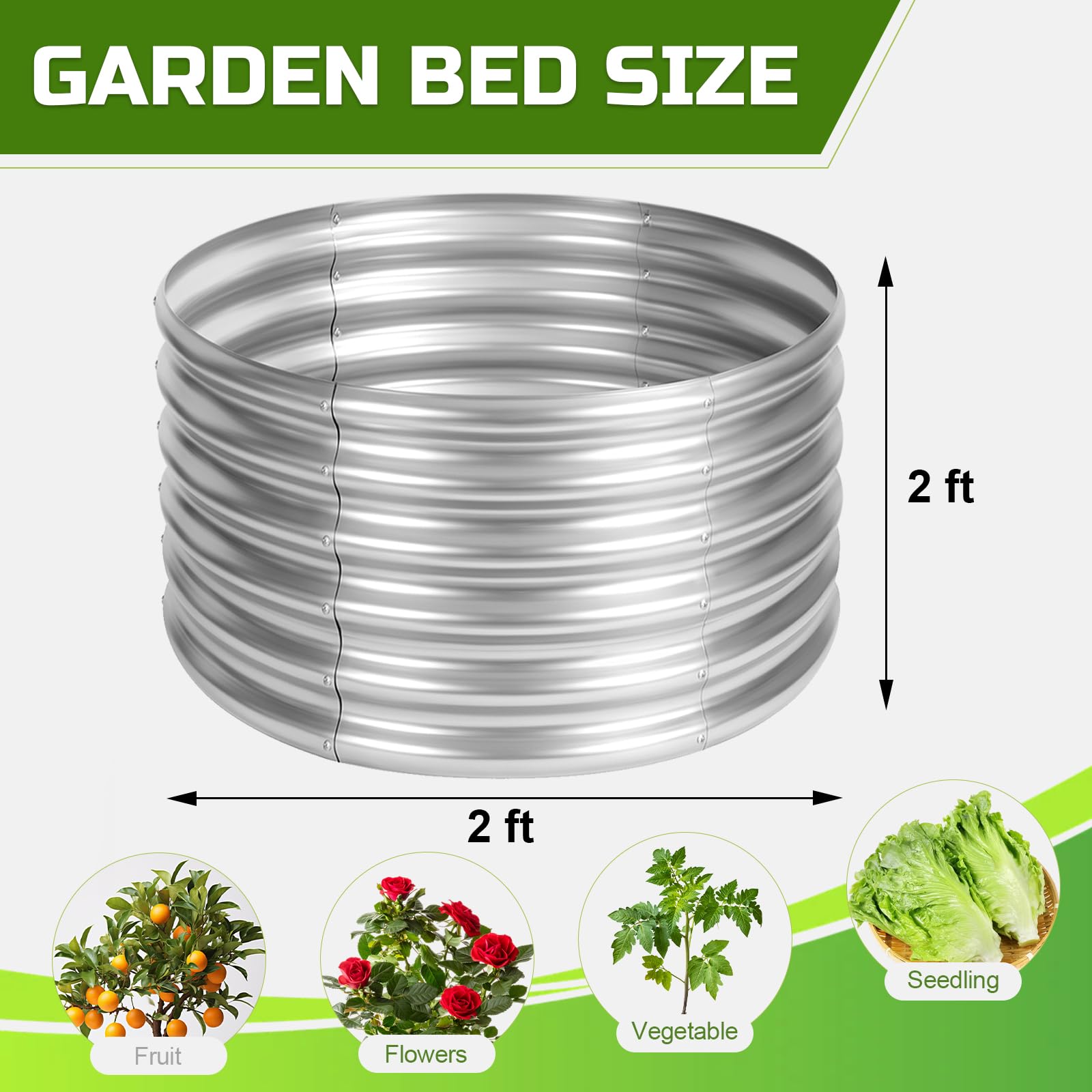 AHEONLAR thick galvanized steel edge proves durable, long-lasting garden support.