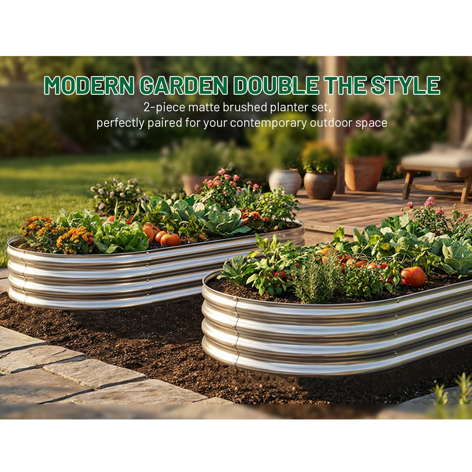 AHEONLAR galvanized steel bed demonstrates weather-resistant durability for outdoors.