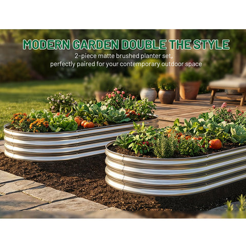 AHEONLAR galvanized steel bed demonstrates weather-resistant durability for outdoors.