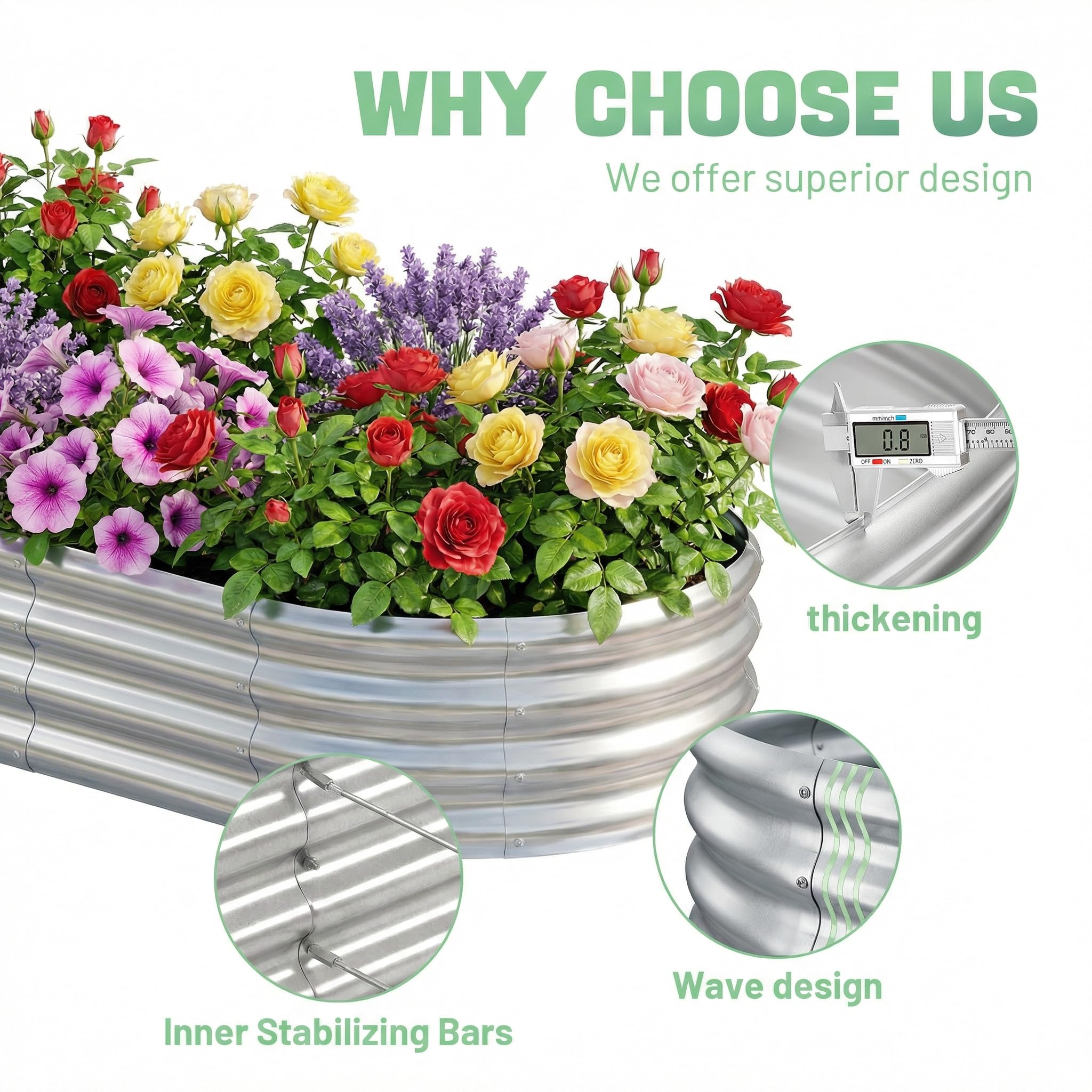 AHEONLAR open-base design promotes drainage and healthy root growth.
