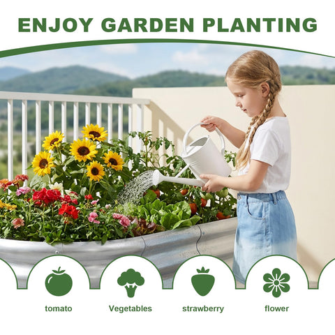 AHEONLAR open-bottom raised bed improves drainage for healthier root growth.