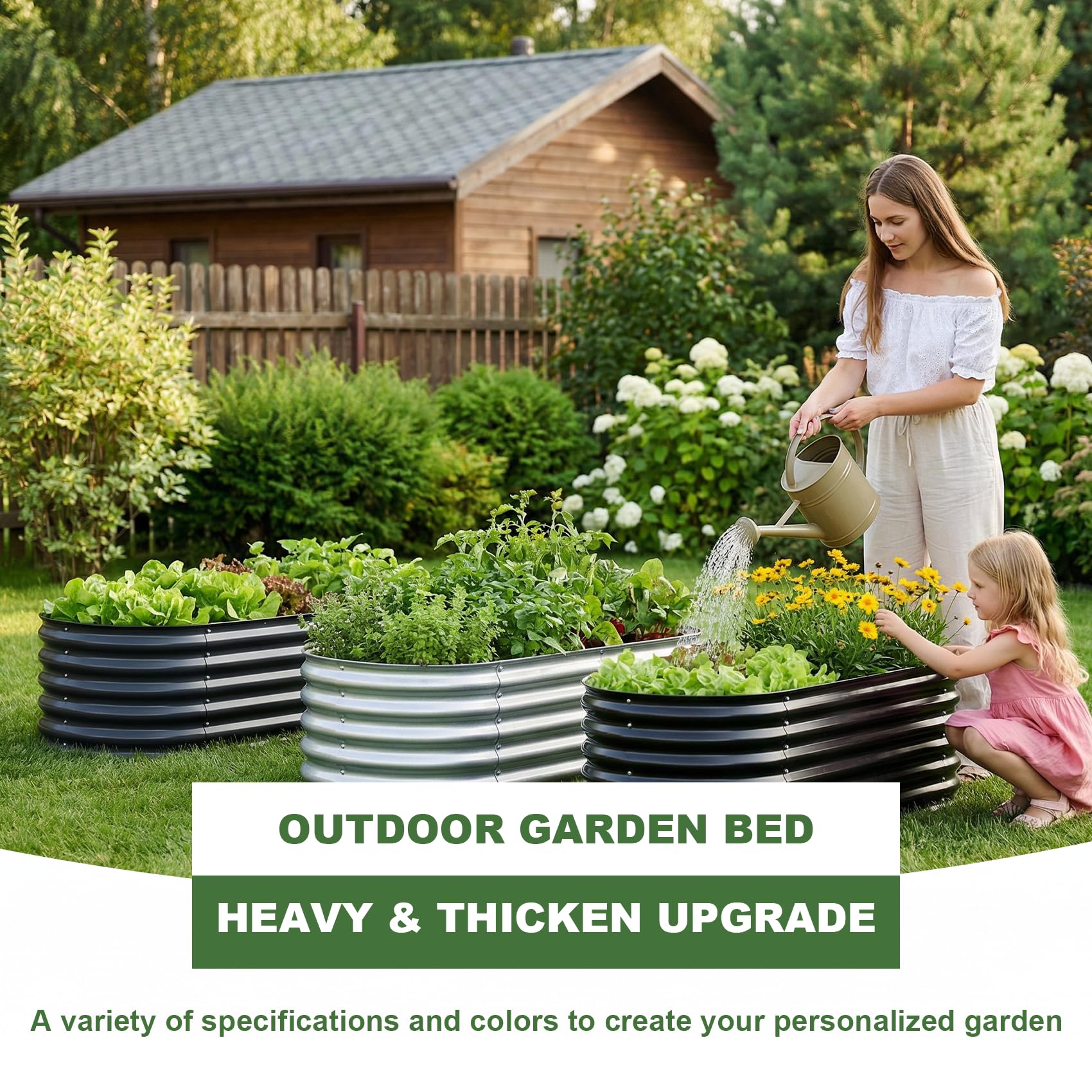AHEONLAR open-base beds support deeper root growth for vegetables, herbs, and flowers.