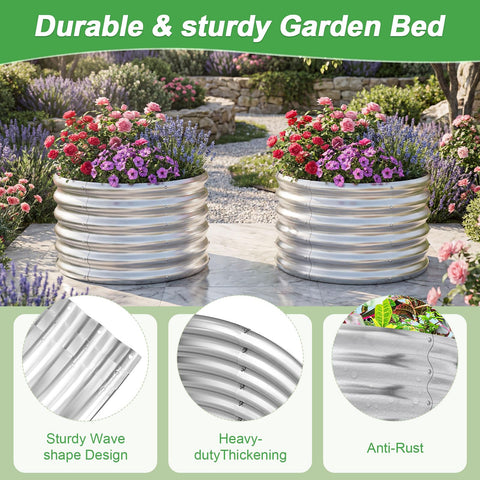 AHEONLAR round bed for vegetables and flowers fits any yard.