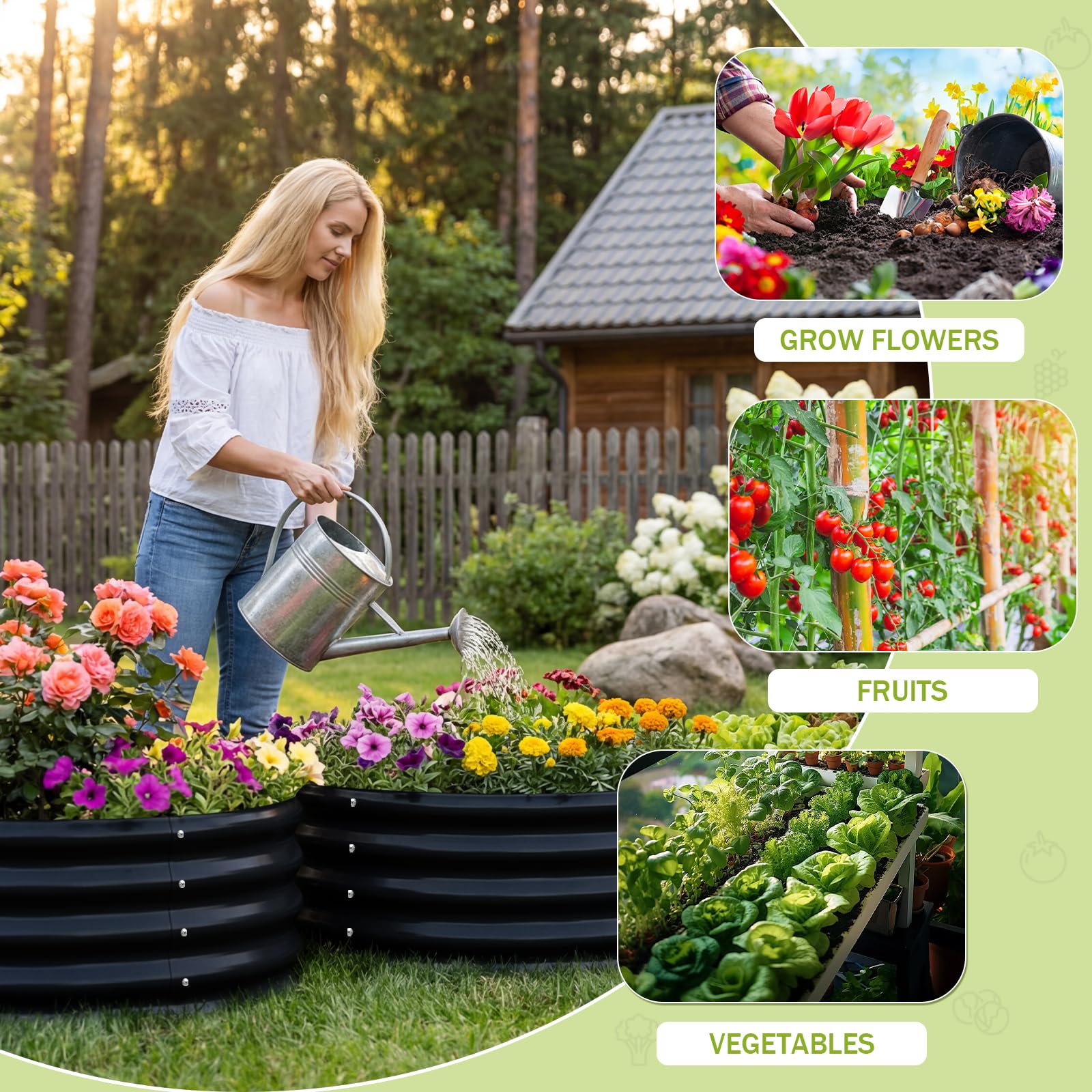 AHEONLAR easy-assembly raised bed kit starts planting quickly