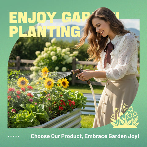AHEONLAR sturdy design supports vegetables, herbs, and flowers.