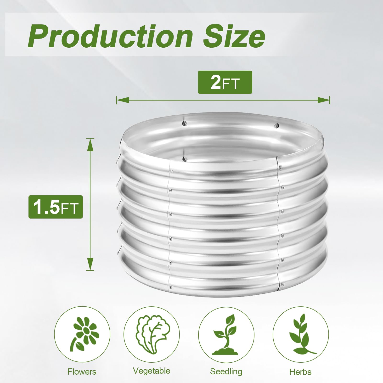 AHEONLAR thick galvanized-steel bed resists deformation in outdoor use.