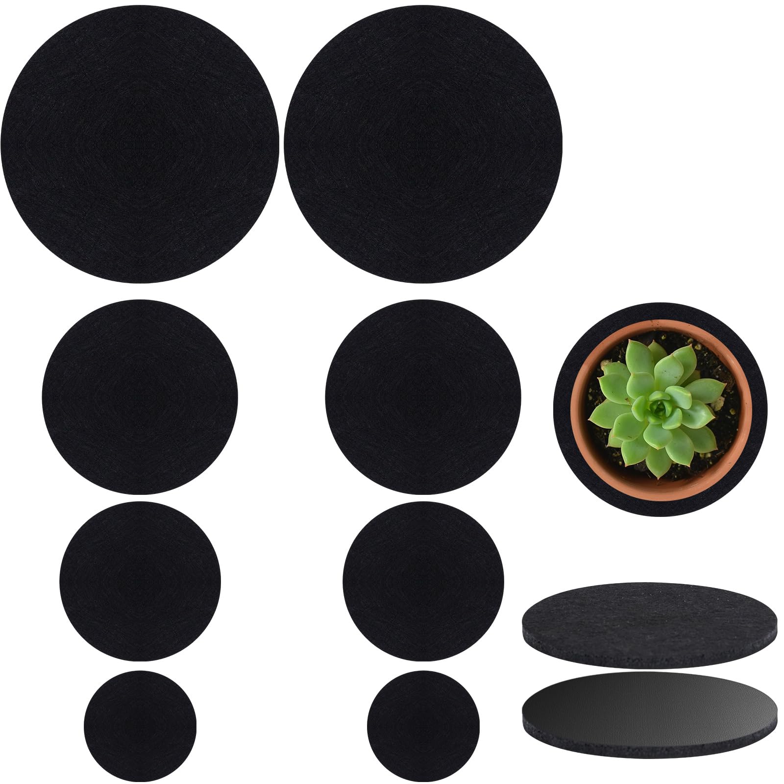 AHFCANG plant coaster mats with round design protect surfaces from water drips