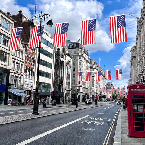 AhfuLife American flag lightweight 80g, ideal for easy display in light breezes.