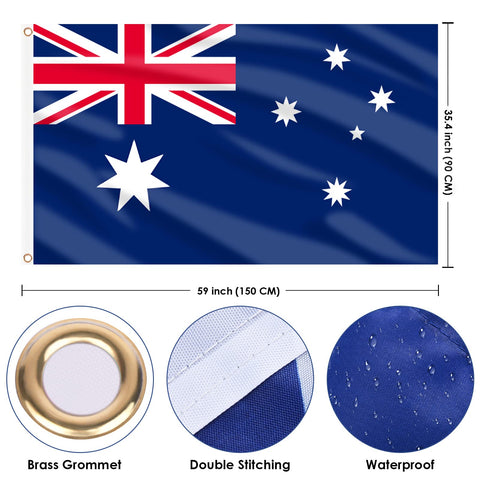 AhfuLife flag with canvas header and brass eyelets for secure mounting